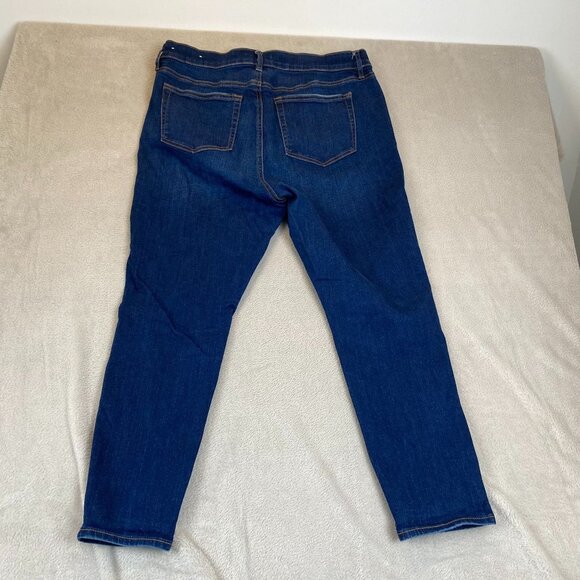 Loft Womens Jeans Petite 14 Dark Wash Mid-Rise Ankle - Picture 11 of 11